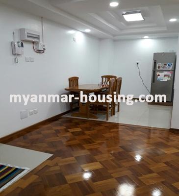 မြန်မာအိမ်ခြံမြေ - ငှားရန် property - No.3634 - ဒဂုံမြို့နယ်ရှိ Blossom Condo တွင် အခန်းကောင်းတစ်ခန်းငှားရန်ရှိသည်။ View of Dinning room