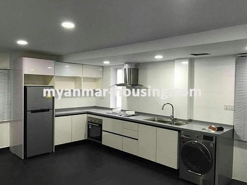 Myanmar real estate - for rent property - No.3640 - A nice condo room in Sanchaung! - Kitchen