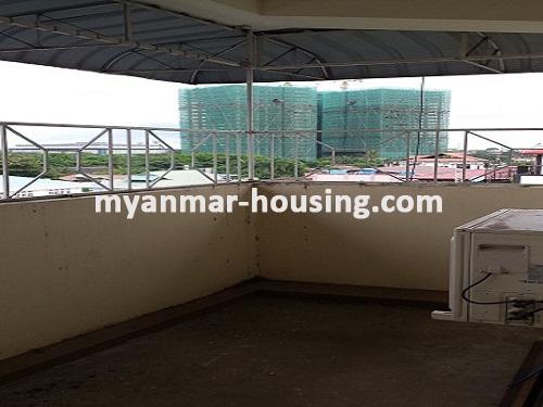 Myanmar real estate - for rent property - No.3666 - Condo room for rent in Tarmway! - balcony 