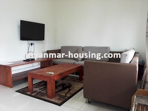 Myanmar real estate - for rent property - No.3668 - Condominium room for rent in Kamaryut Township - View of the Living room