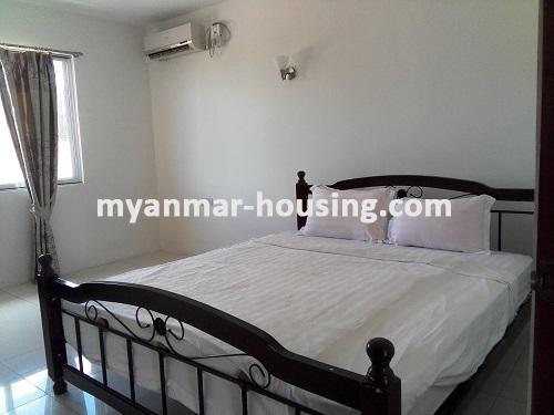 Myanmar real estate - for rent property - No.3668 - Condominium room for rent in Kamaryut Township - View of the Bed room
