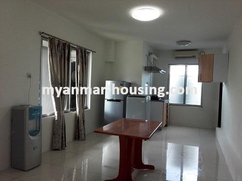 Myanmar real estate - for rent property - No.3668 - Condominium room for rent in Kamaryut Township - View of Kitchen room