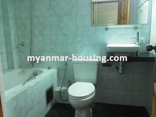 Myanmar real estate - for rent property - No.3669 - Condo room for rent in Kamaryut Township - View of the Bath room and Toilet