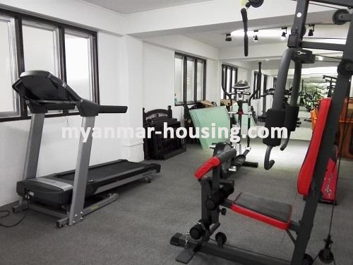 Myanmar real estate - for rent property - No.3669 - Condo room for rent in Kamaryut Township - View of the Gym room