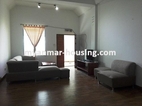 缅甸房地产 - 出租物件 - No.3670 - Good room for rent in Kamaryut Township - View of the Living room