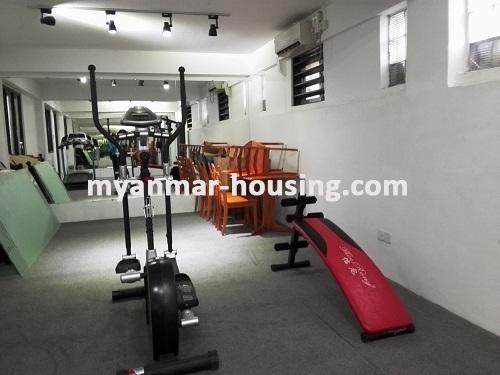 Myanmar real estate - for rent property - No.3670 - Good room for rent in Kamaryut Township - View of Gym room