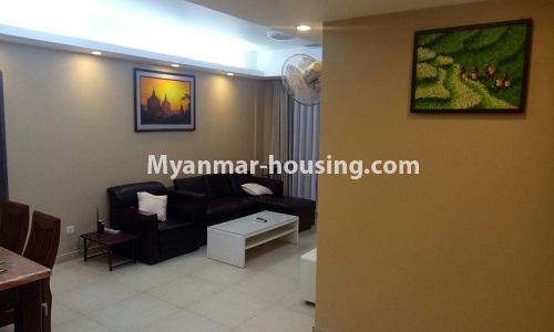 မြန်မာအိမ်ခြံမြေ - ငှားရန် property - No.3671 - Star City တွင် ကွန်ဒိုအခန်းကောင်း ဌားရန် ရှိပါသည်။View of the living room
