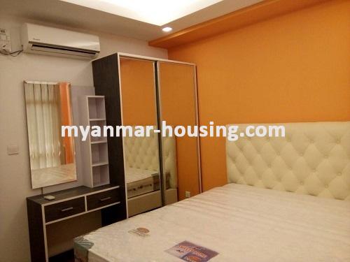 Myanmar real estate - for rent property - No.3672 - Well decorated condo room for rent in Star City.  - View of the Bed room