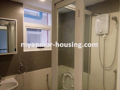 Myanmar real estate - for rent property - No.3672 - Well decorated condo room for rent in Star City.  - View of the Toilet and Bathroom