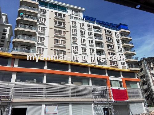 Myanmar real estate - for rent property - No.3675 - Available of ground floor to open shop for rent at Mingalar Taung Nyunt Township. - View of the building