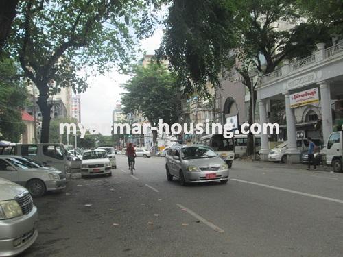 Myanmar real estate - for rent property - No.3679 - Office Room for rent in Botahtaung Township. - road view