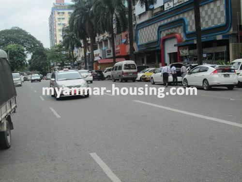 Myanmar real estate - for rent property - No.3679 - Office Room for rent in Botahtaung Township. - road view