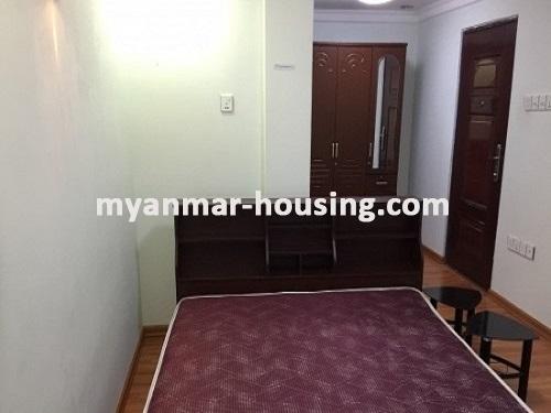 Myanmar real estate - for rent property - No.3684 - Nice condo apartment near Hledan Junction! - bedroom