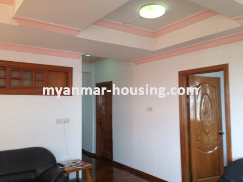 Myanmar real estate - for rent property - No.3688 - Condo room with river view in Downtown! - living room