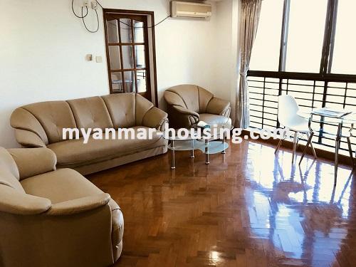 မြန်မာအိမ်ခြံမြေ - ငှားရန် property - No.3691 - ၉ မိုင် Ocean တွင် ဈေးနှုန်းသင့်တော်သော ကွန်ဒိုခန်းငှါးရန်ရှိသည်။living room
