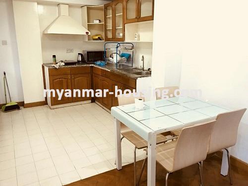 မြန်မာအိမ်ခြံမြေ - ငှားရန် property - No.3691 - ၉ မိုင် Ocean တွင် ဈေးနှုန်းသင့်တော်သော ကွန်ဒိုခန်းငှါးရန်ရှိသည်။kitchen room view