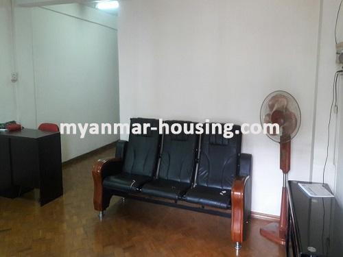 Myanmar real estate - for rent property - No.3697 - An apartment for rent in Botahtaung! - living room