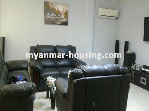 缅甸房地产 - 出租物件 - No.3706 - A Pent House for rent in Zizawar Condo. - View of the Living room