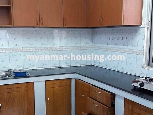 缅甸房地产 - 出租物件 - No.3707 - A wide space Condo room for rent in Yaw Min Gyi Condo  - View of the Kitchen room