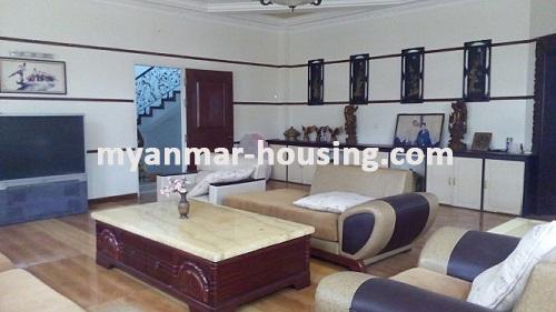 Myanmar real estate - for rent property - No.3715 - A nice Landed house for rent in Finger Lake, F M I City, Hlaing Thar Yar! - View of the Living room
