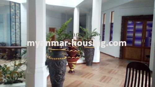 Myanmar real estate - for rent property - No.3715 - A nice Landed house for rent in Finger Lake, F M I City, Hlaing Thar Yar! -  Outside view