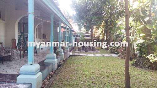 Myanmar real estate - for rent property - No.3715 - A nice Landed house for rent in Finger Lake, F M I City, Hlaing Thar Yar! -  Outside view