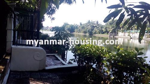 Myanmar real estate - for rent property - No.3715 - A nice Landed house for rent in Finger Lake, F M I City, Hlaing Thar Yar! -  Lake View