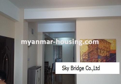 缅甸房地产 - 出租物件 - No.3720 - New condo room for rent in Yankin! - living room view