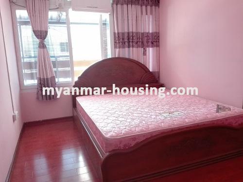 Myanmar real estate - for rent property - No.3723 - Penthouse for rent near Hledan Junction. - second single bedroom view 