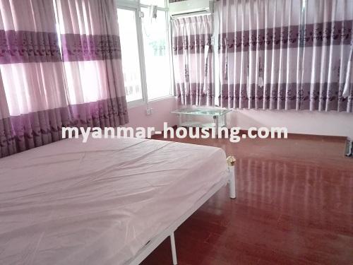 Myanmar real estate - for rent property - No.3723 - Penthouse for rent near Hledan Junction. - master bedroom view