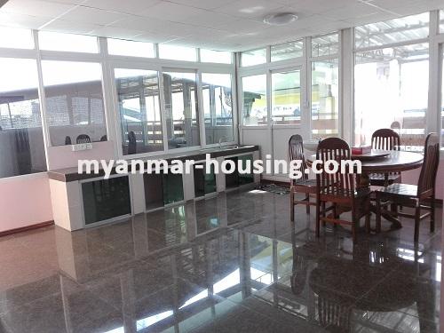 Myanmar real estate - for rent property - No.3723 - Penthouse for rent near Hledan Junction. - the whole kitchen view