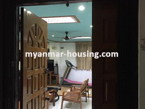Myanmar real estate - for rent property - No.3727 - Downtown Condo room for rent! - main door 