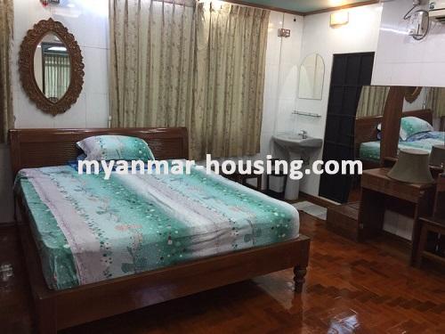Myanmar real estate - for rent property - No.3727 - Downtown Condo room for rent! - master bedroom view