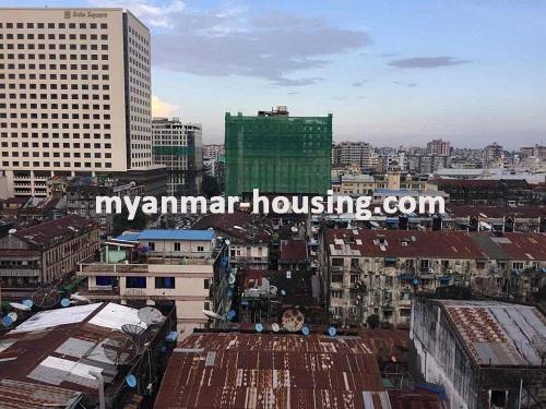 Myanmar real estate - for rent property - No.3727 - Downtown Condo room for rent! - out side view 