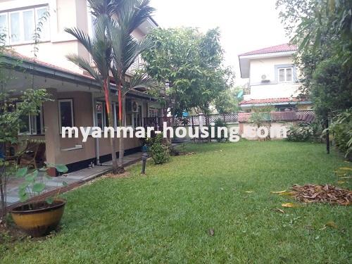 Myanmar real estate - for rent property - No.3735 - For Rent a good Landed house in Orchid Garden , F M I City. - Outside View