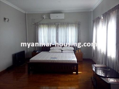 မြန်မာအိမ်ခြံမြေ - ငှားရန် property - No.3735 - အက်အမ်အိုင် သစ်ခွဥယ ျာဉ်တွင် လုံးချင်းကောင်းကောင်း တစ်လုံးငှားရန်ရှိသည်။Bed Room