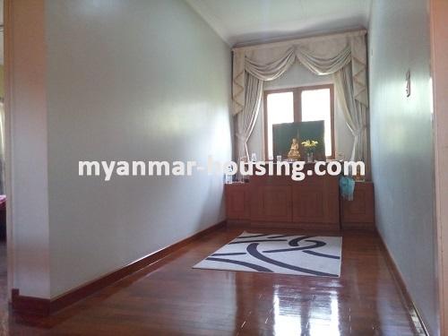Myanmar real estate - for rent property - No.3735 - For Rent a good Landed house in Orchid Garden , F M I City. - Shrine Room