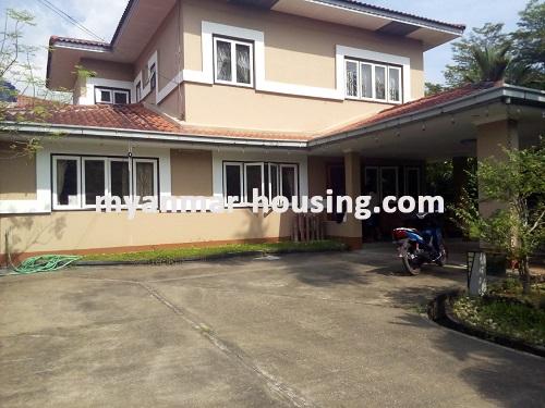 Myanmar real estate - for rent property - No.3735 - For Rent a good Landed house in Orchid Garden , F M I City. - Outside View