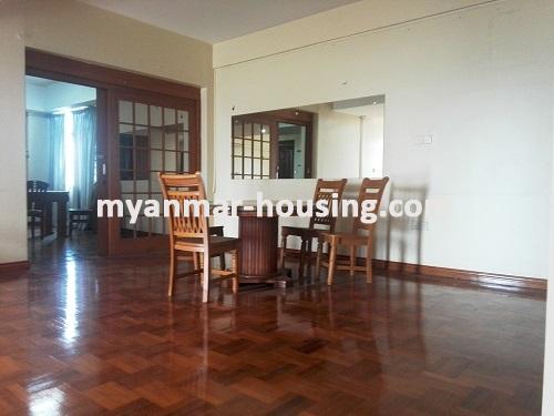 缅甸房地产 - 出租物件 - No.3737 - A good room for rent in ShweHinthar Condo. - View of the Dinning room
