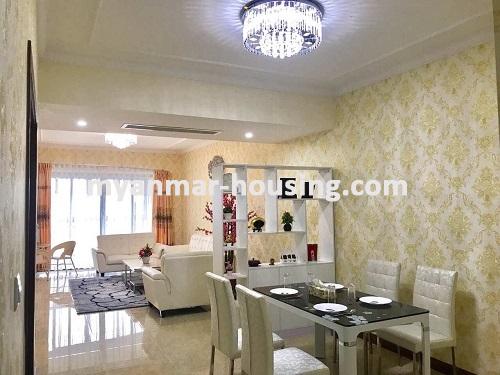 Myanmar real estate - for rent property - No.3739 - A Lovely room with highly decorated room for rent in Yankin Township. - View of dinning room
