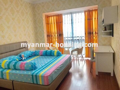 Myanmar real estate - for rent property - No.3739 - A Lovely room with highly decorated room for rent in Yankin Township. - View of master bed room