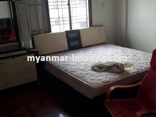 Myanmar real estate - for rent property - No.3746 - An apartment room for rent in YeThankhun Tower. - View of the bed room