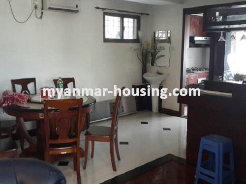 Myanmar real estate - for rent property - No.3746 - An apartment room for rent in YeThankhun Tower. - View of dining room
