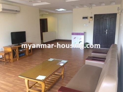 缅甸房地产 - 出租物件 - No.3764 - Good room for rent in Myay Nu Street, Sanchaung Township. - View of the living room