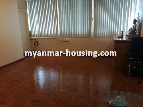 缅甸房地产 - 出租物件 - No.3766 - Wide space condo room for rent in Balazon Condo. - View of the Living room