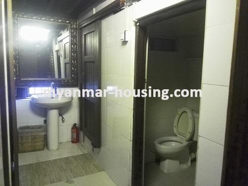 Myanmar real estate - for rent property - No.3770 - Two story Landed house for rent in Pabedan Township. - View of Toilet and Bathroom