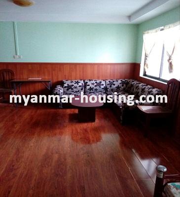 Myanmar real estate - for rent property - No.3773 - Clean and neat room for rent in Yankin Township. - View of the Living room