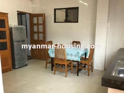 缅甸房地产 - 出租物件 - No.3778 - Condo room for rent in Sanchaung! - dining area