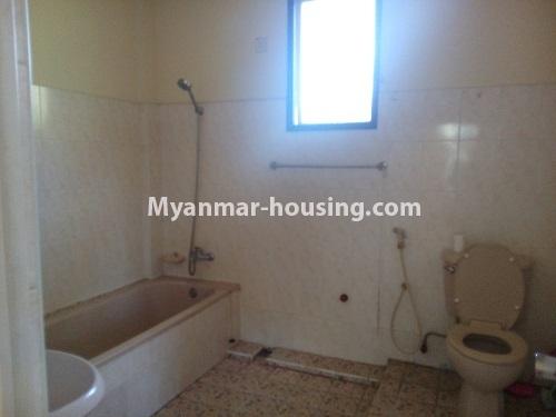 Myanmar real estate - for rent property - No.3803 - A Landed House for rent in Mayangone Township. - View of the Toilet and Bathroom