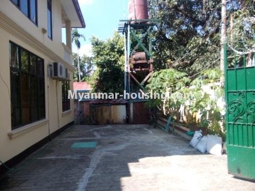 Myanmar real estate - for rent property - No.3803 - A Landed House for rent in Mayangone Township. - View of compound